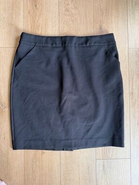 J. Crew Black Pencil Skirt with Clean Waistband